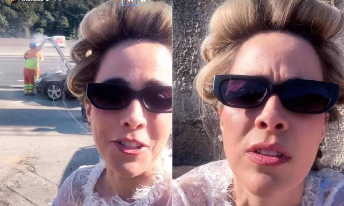 Wanessa Camargo expôs o incidente com seu carro em suas redes sociais e brincou com seu visual a caminho de uma gravação -  (crédito: Instagram/Reprodução)