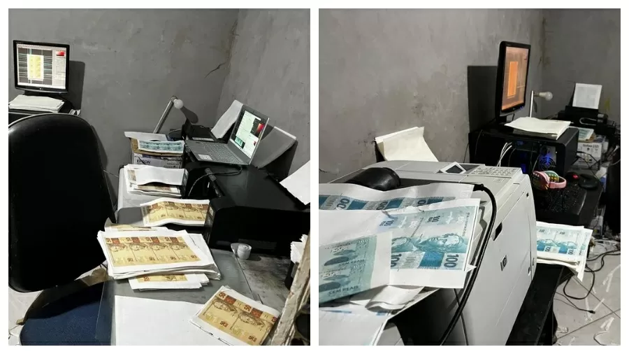 'Fábrica de notas falsas' é fechada pela Polícia Federal - Divulgação/PF
