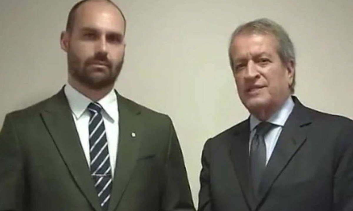 Eduardo Bolsonaro e Valdemar da Costa Neto -  (crÃ©dito: Redes Sociais/ReproduÃÂ§ÃÂ£o)