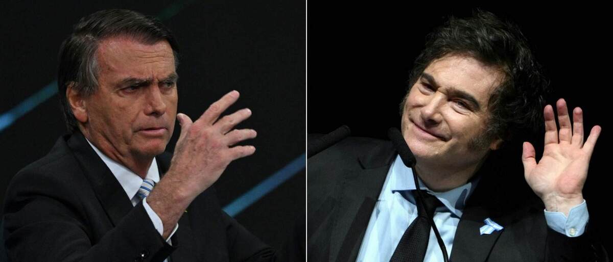 Bolsonaro recebe Milei com abraço em Santa Catarina