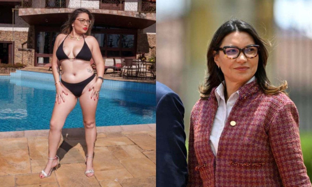 Candidata ao Miss Bumbum 2024, Lucimara Costa se intitula s&oacute;sia da primeira-dama Janja da Silva (PT) -  (crédito: Esportes Now Bet/MBB24;LUIS ACOSTA / AFP)