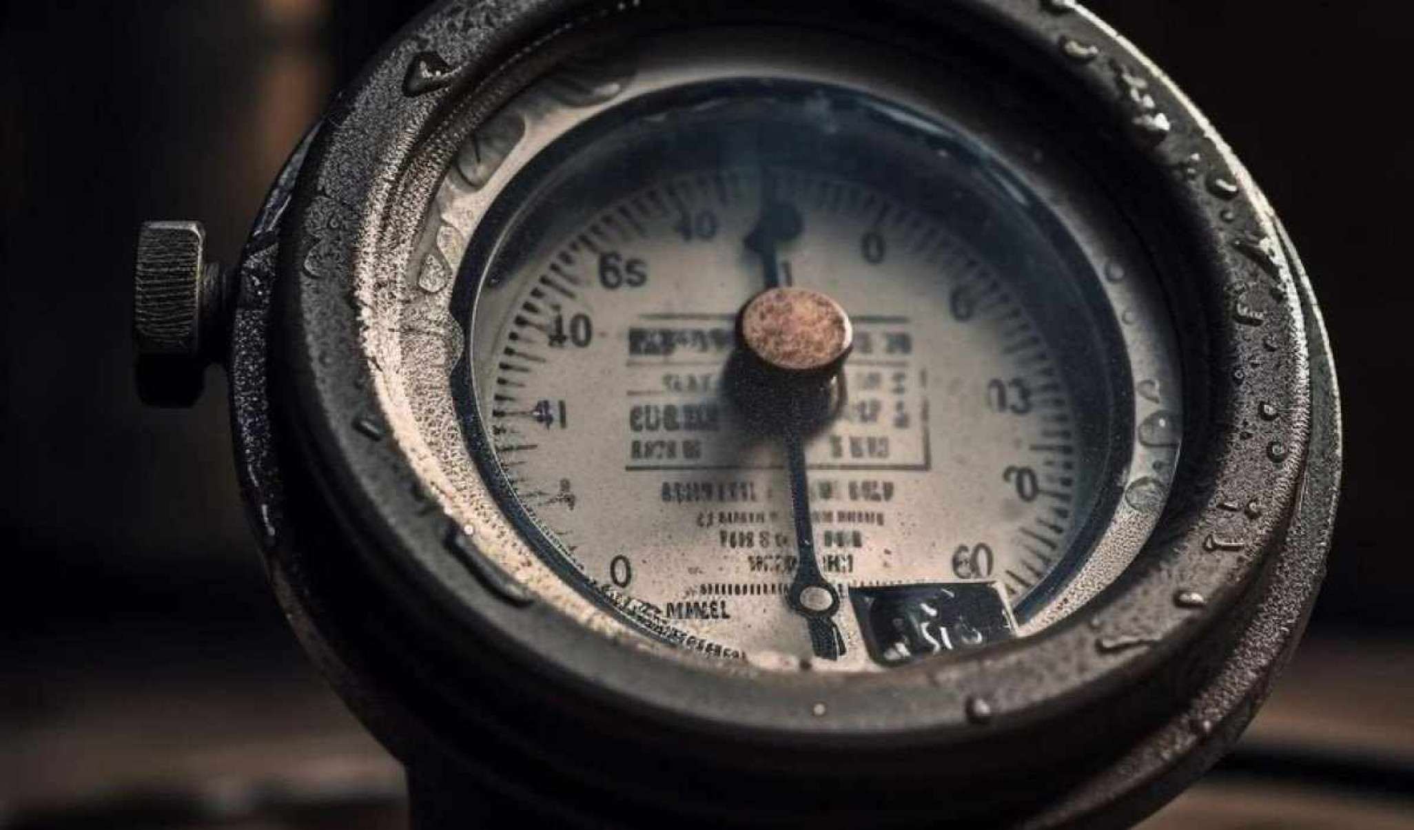 Aparelho antigo de medir a pressão atmosférica.