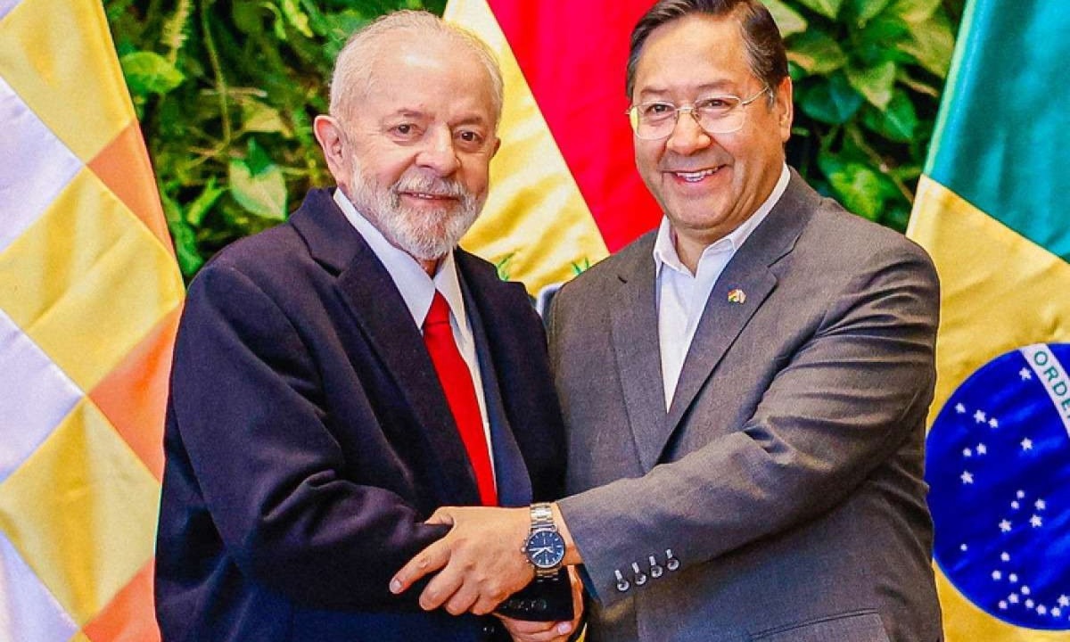  Presidente da República, Luiz Inácio Lula da Silva, durante reunião bilatera com o presidente da Bolívia, Luis Arce.

 -  (crédito: Ricardo Stuckert / PR)