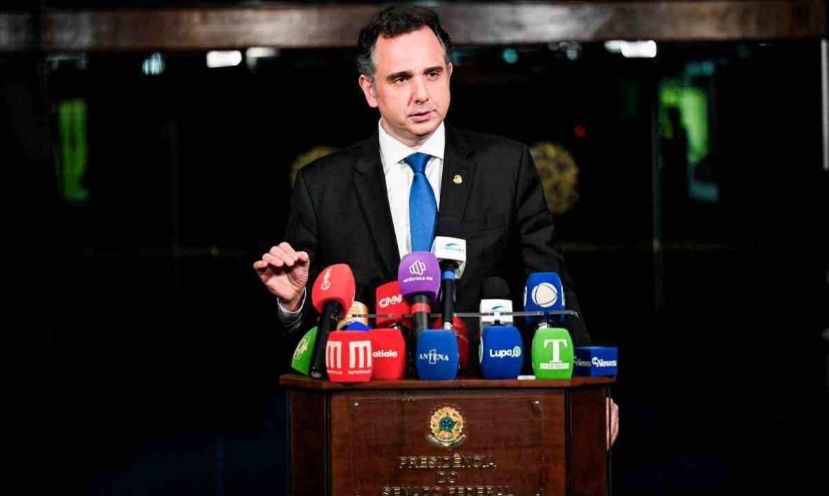 Rodrigo Pacheco defende a prorrogação do prazo para o pagamento da dívida de Minas Gerais -  (crédito: Presidência do Senado/Divulgação –  02/04/24)