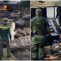 PM e Ibama interditam garimpo ilegal de ouro em MG e ateiam fogo em dragas  - Polícia Militar de Meio Ambiente 