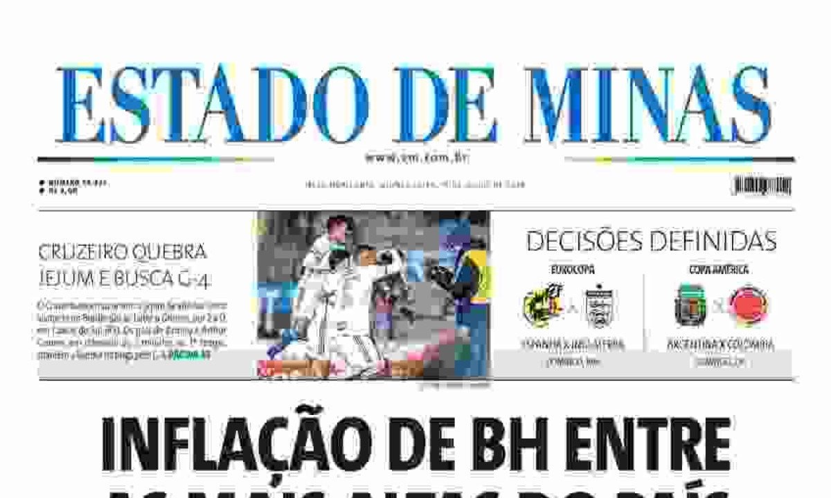 Confira a capa do Estado de Minas do dia 11/07/2024 -  (crédito: Estado de Minas)