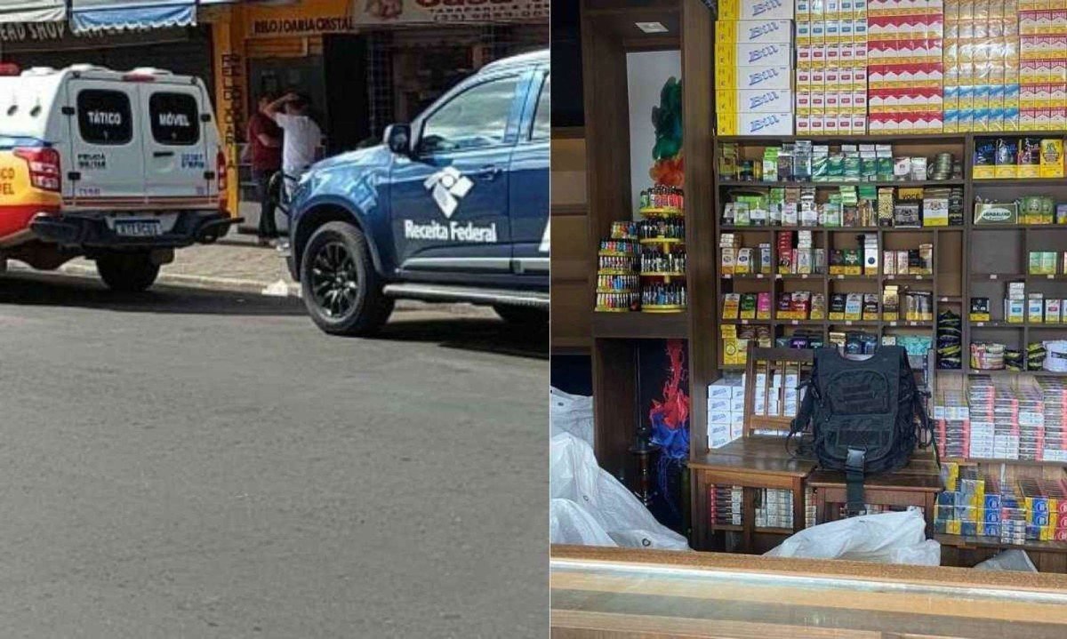 A operação faz parte de uma ação de repressão ao contrabando -  (crédito: Divulgação / PMMG)