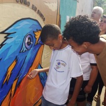 Artistas de MG criam mural para pessoas com deficiência visual - Sâmara Lobo Correa/Divulgação