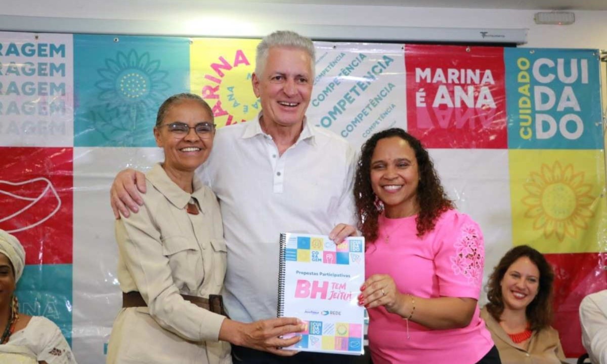 Ministra Marina Silva veio a a Belo Horizonte anunciar, junto com a até então pré-candidata da Rede a deputada estadual Ana Paula Siqueira, apoio a candidatura do PT -  (crédito: Alê Ávila/Divulgação)