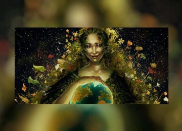 Gaia, na mitologia grega, é a deusa da Terra, mãe geradora de todos os deuses e criadora do planeta -  (crédito: astrocentro/divulgação)