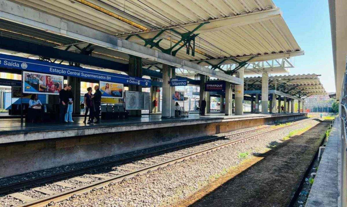 Metrô BH tem alteração nos intervalos entre trens nesta semana; baldeação na Estação Central também é afetada pela obra de revitalização do local -  (crédito: Edésio Ferreira/EM/DA Press)