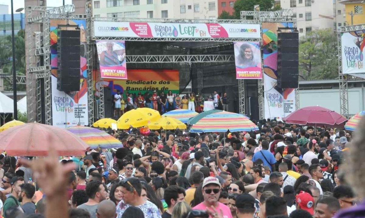 25ª Parada LGBT de BH terá um palco 360° com transmissão em telões para todas as vias -  (crédito: Gladyston Rodrigues/EM/D.A Press)