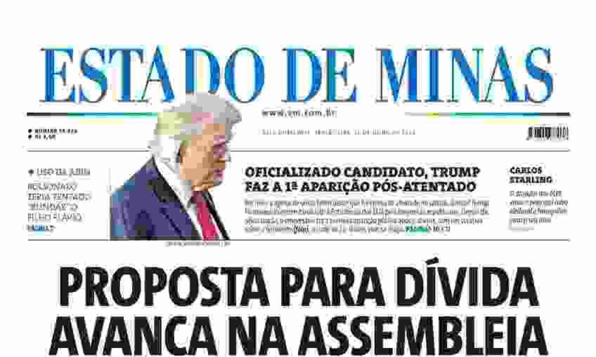 Capa impressa do Estado de Minas de 16/7/2024 -  (crédito: Estado de Minas)