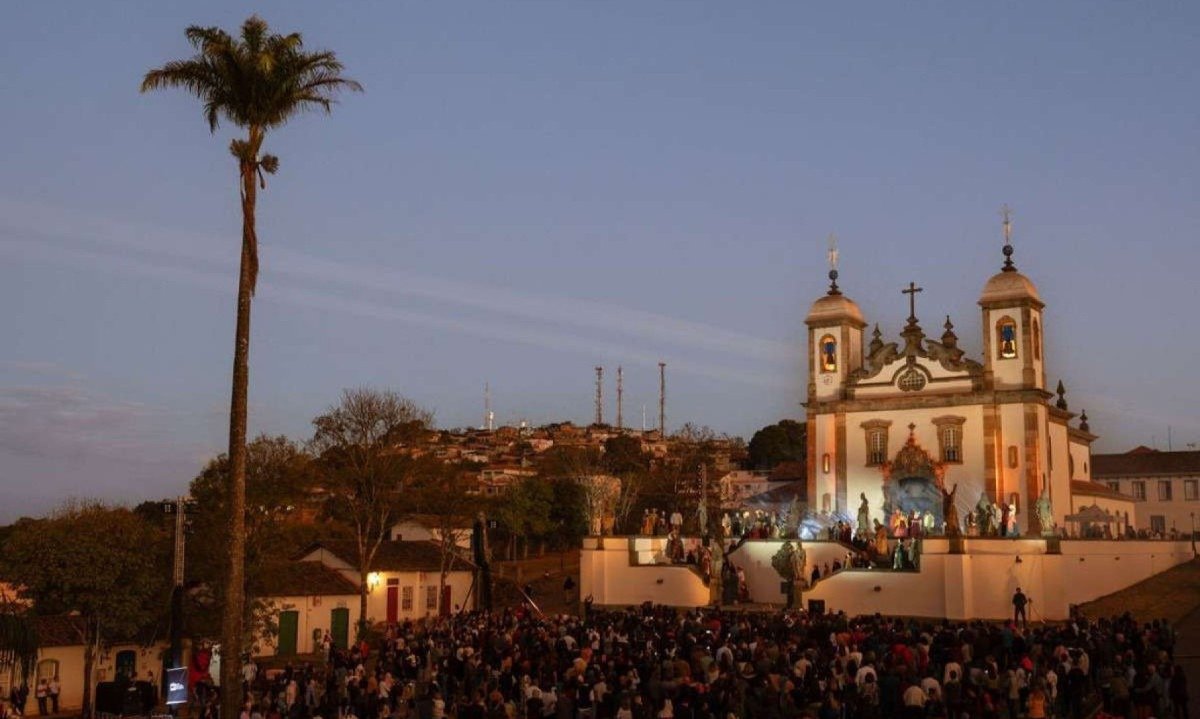 A ópera conta uma história baseada em fatos históricos e teve pré-estreia no Santuário do Bom Jesus de Matosinhos, em Congonhas -  (crédito: Foto: MARCIA CHARNIZ0N)