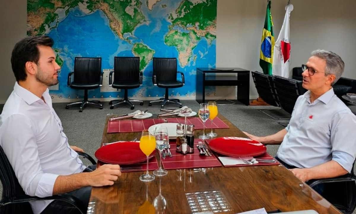 Tadeuzinho e Romeu Zema almoçam nesta quinta-feira (18/7) -  (crédito: GOVERNO MG/REPRODUÇÃO)