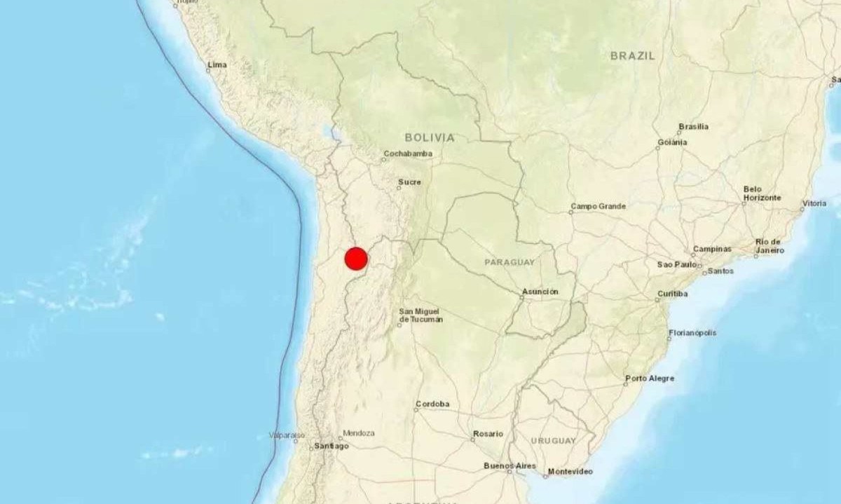 Terremoto no Chile pôde ser sentido por moradores do Distrito Federal -  (crédito: Maps)