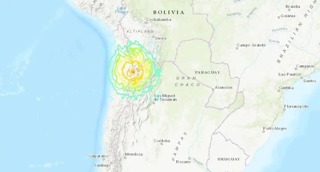 Terremoto de magnitude 7,4 atinge o Chile - Reprodução/USGS