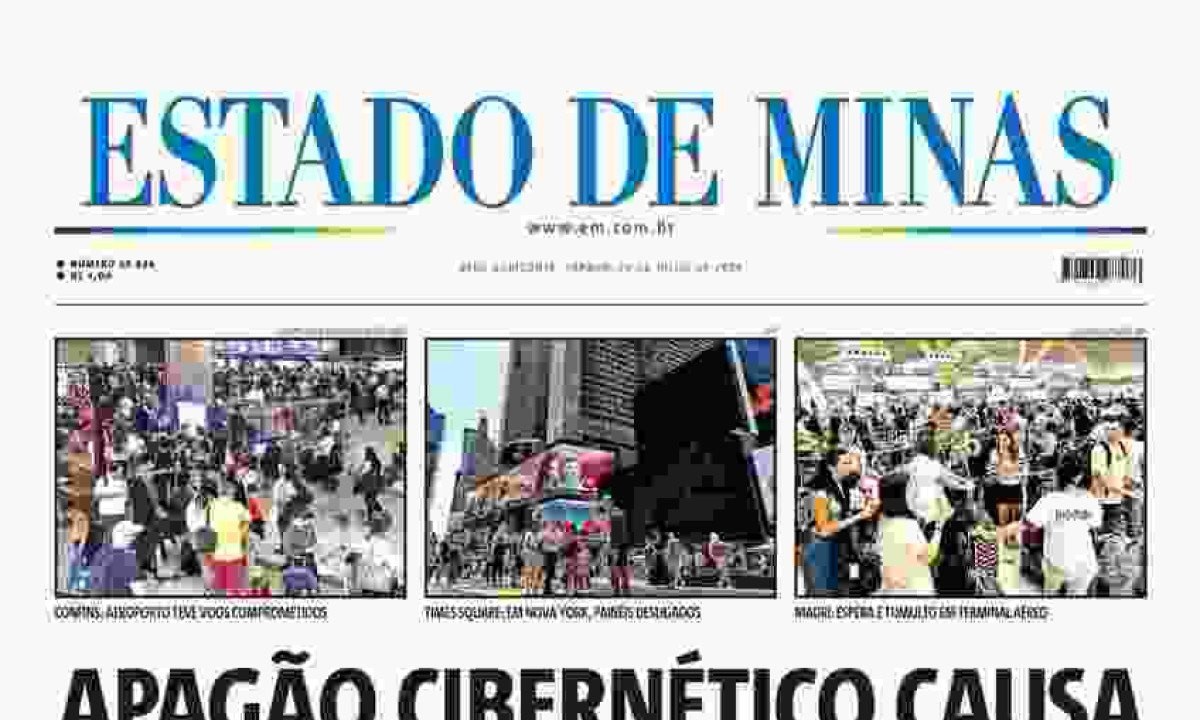 Confira a capa do Estado de Minas do dia 20/7/2024 -  (crédito: Estado de Minas)