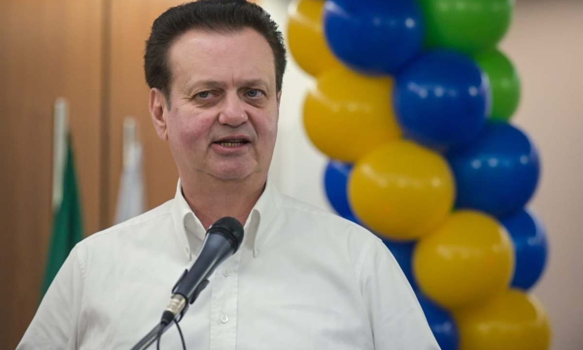Presidente nacional do PSD Gilberto Kassab elogiou o prefeito de Belo Horizonte Fuad Noman e afirmou que o partido dará todo apoio ao candidato à reeleição -  (crédito: Leandro Couri/EM/D.A Press)