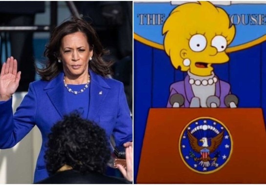 Reprodução/Instagram/@kamalaharris e Divulgação/Simpsons