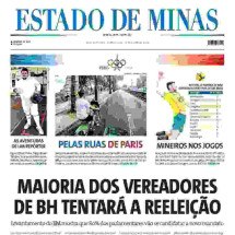 Capa impressa do Estado de Minas de 24/7/2024 -  jwilsoncarvalho.mg