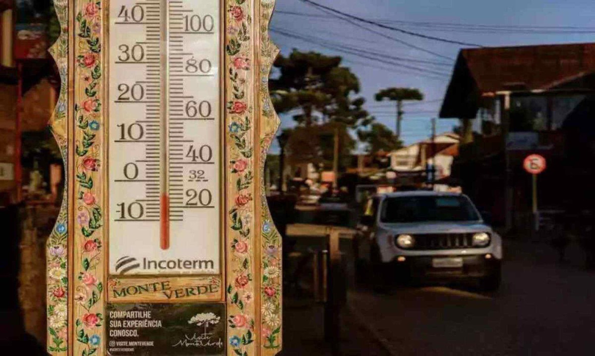 Monte Verde ficou entre as cidades mais frias do país hoje. O distrito faz parte de Camanducaia, cidade que está entre as atingidas pela geada amanhã -  (crédito: Tom Araújo / Divulgação)