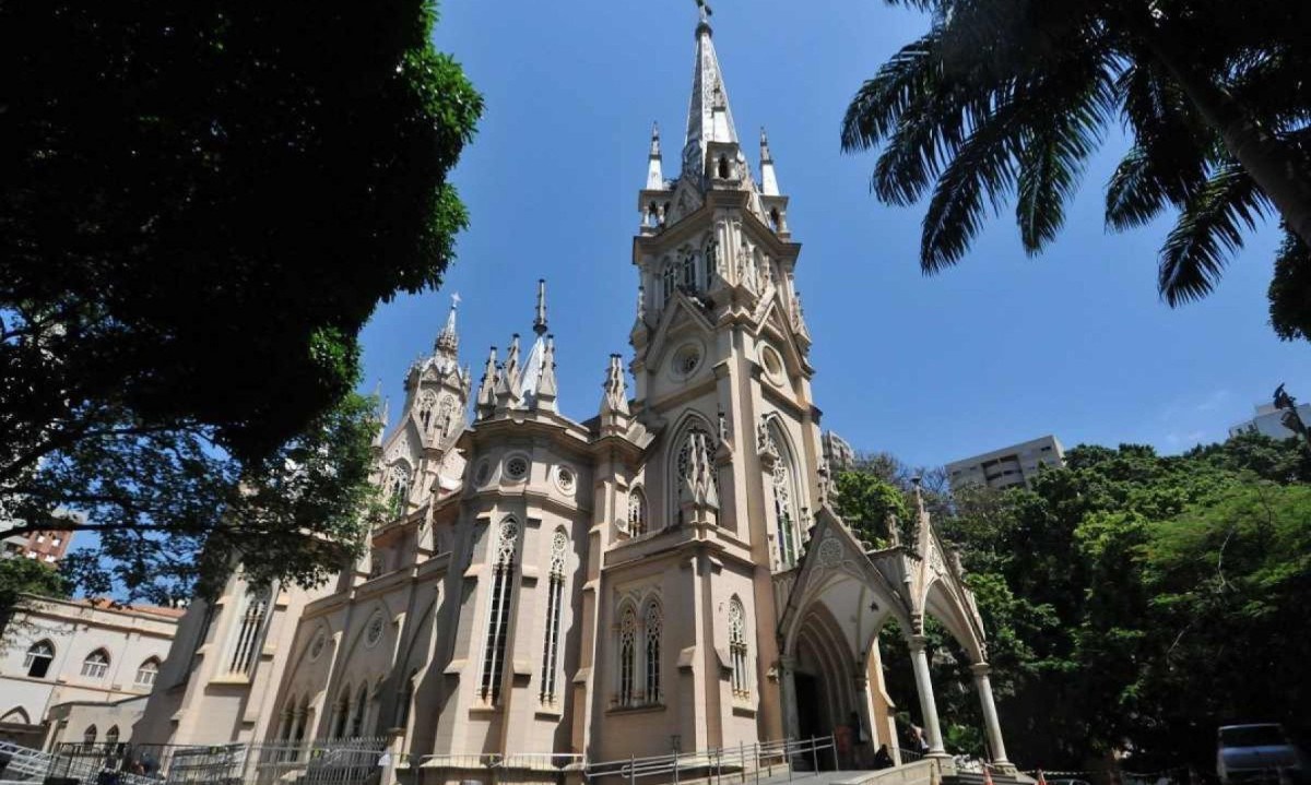 Igreja da Boa Viagem, na Rua Sergipe, 175, no Centro de BH, é oficialmente o Marco Zero da capital
       -  (crédito:  Gladyston Rodrigues/EM)