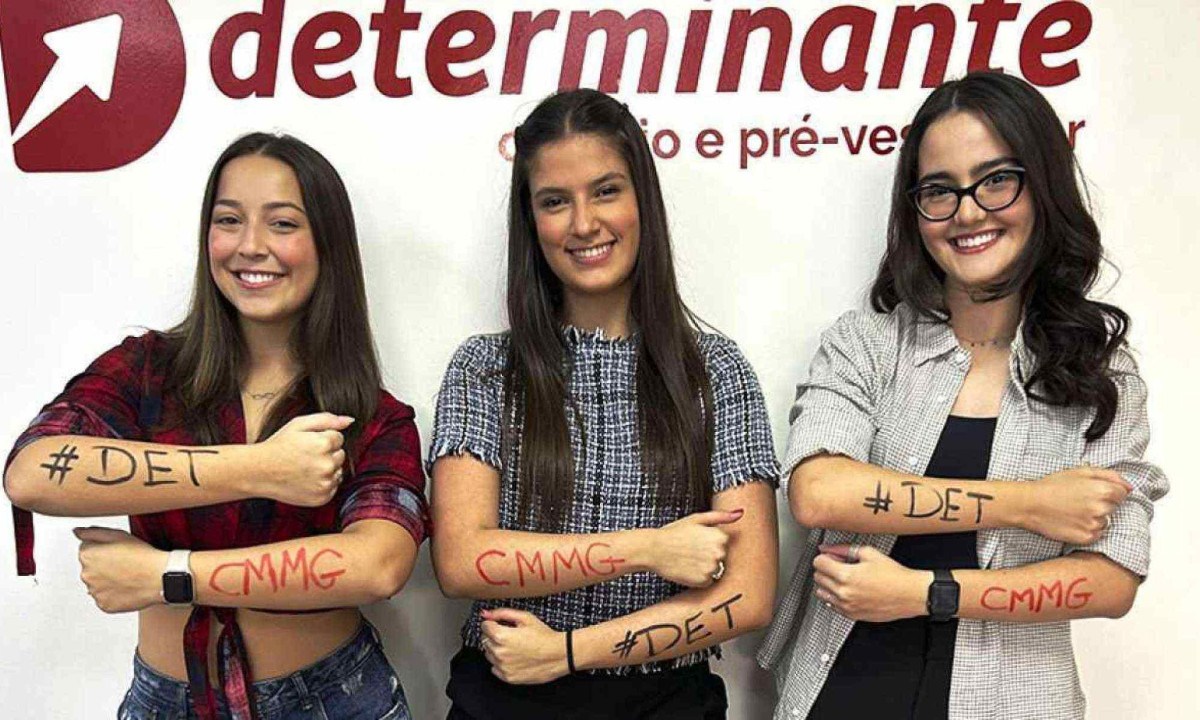 Júlia, Maria Antônia, Alice são alunas de medicina da CMMG -  (crédito: Divulgação)