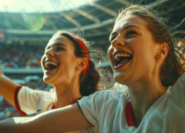 Torcedoras em estádio; imagem meramente ilustrativa -  (crédito: Freepik)