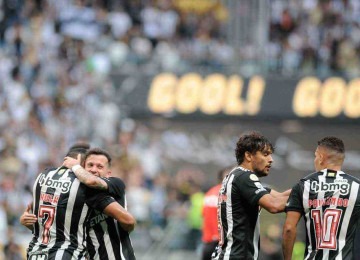 Na última rodada do Brasileiro, o Atlético fez 2 a 0 no Vasco, na Arena MRV, e praticamente definiu o placar ainda no primeiro tempo -  (crédito: Alexandre Guzanshe/EM/D.A. Press)