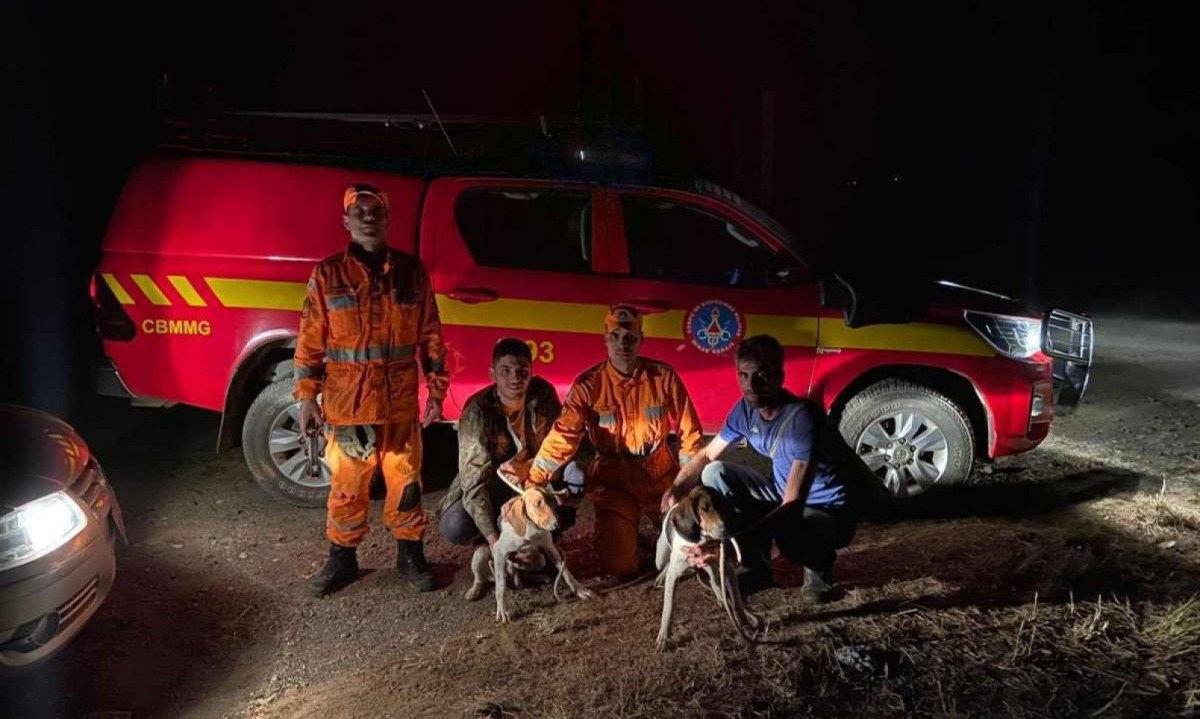 Resgate aconteceu em Santa Barbara do Tugúrio, no Campo das Vertentes, em Minas Gerais -  (crédito: Corpo de Bombeiros/Divulgação)