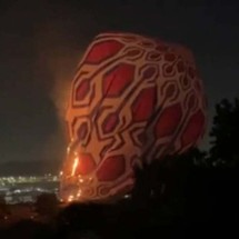 SP: balão em chamas cai sobre árvore no parque Ibirapuera - Reprodu&ccedil;&atilde;o/TV Globo