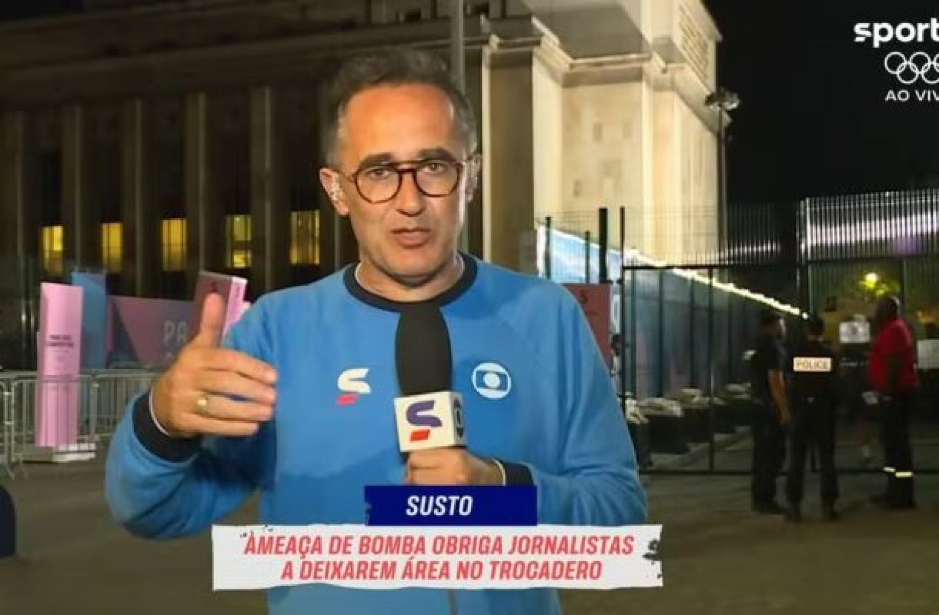 Equipe do Sportv deixa estúdio em Paris após ameaça de bomba