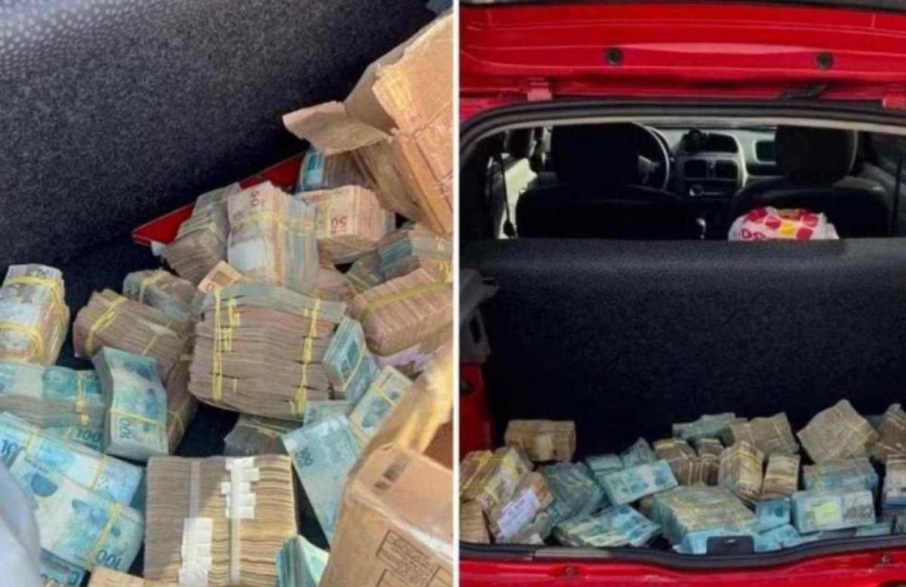 Policiais encontram R$ 1 milhão em porta-malas de carro abandonado