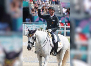 Juan Antonio Gimenez Cobo, o atleta mais velho da Olimpíada de Paris -  (crédito: PIERRE-PHILIPPE MARCOU / AFP)