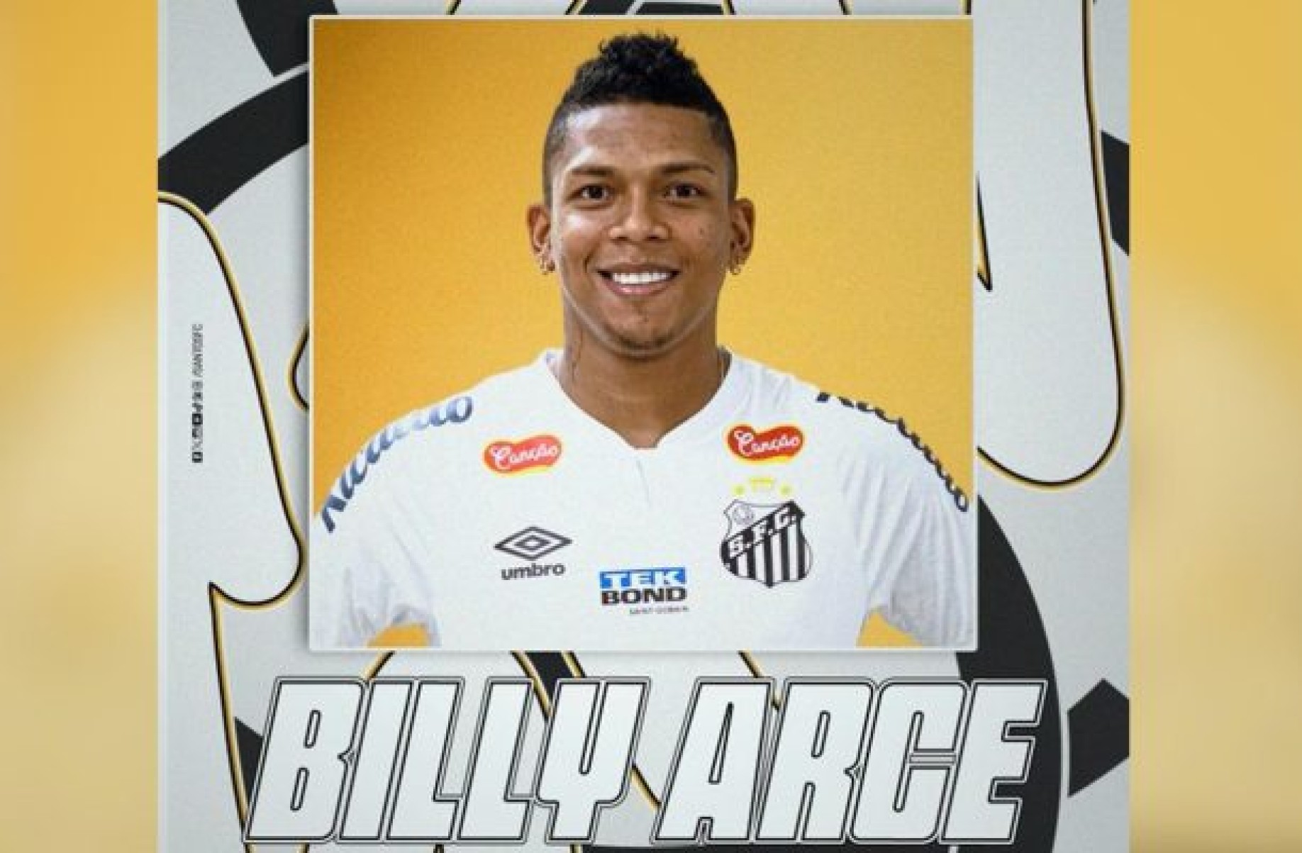 Santos anuncia a contratação do atacante Billy Arce