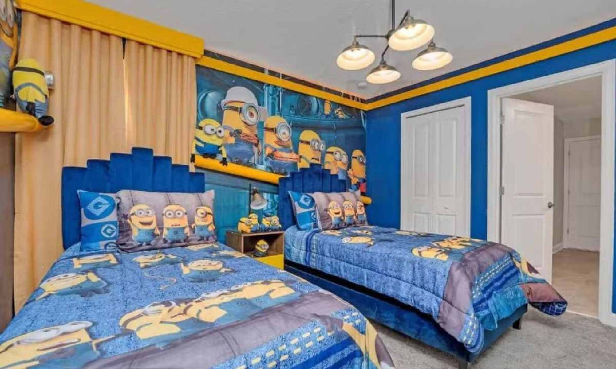 O quarto dos Minions é um dos pontos altos da mansão