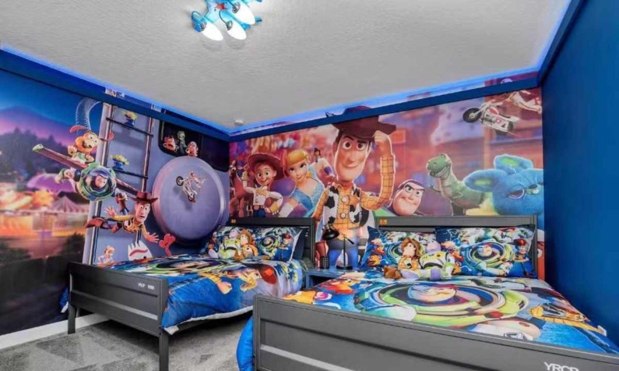 O quarto com o tema do filme Toy Story é um dos mais queridos