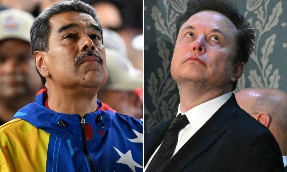 Nicolas Maduro e Elon MuskCaracas
       -  (crédito: Juan BARRETO and Drew ANGERER / AFP)