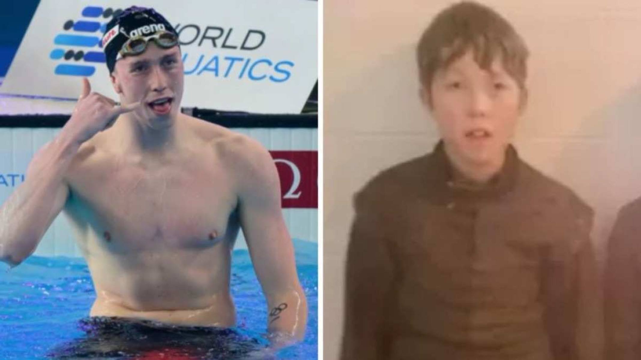 Daniel Wiffen na piscina e na série premiada Game of Thrones