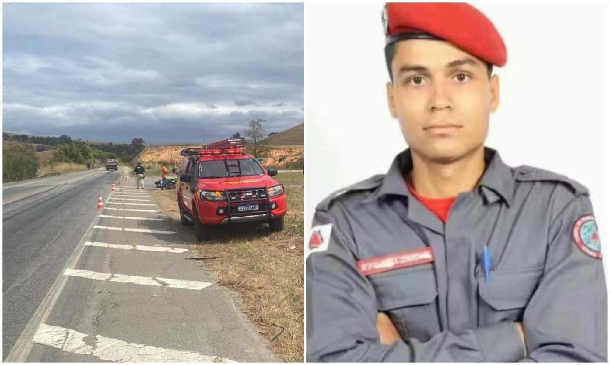 Bombeiro morre em acidente de moto em MG; ele ia com a noiva visitar a mãe