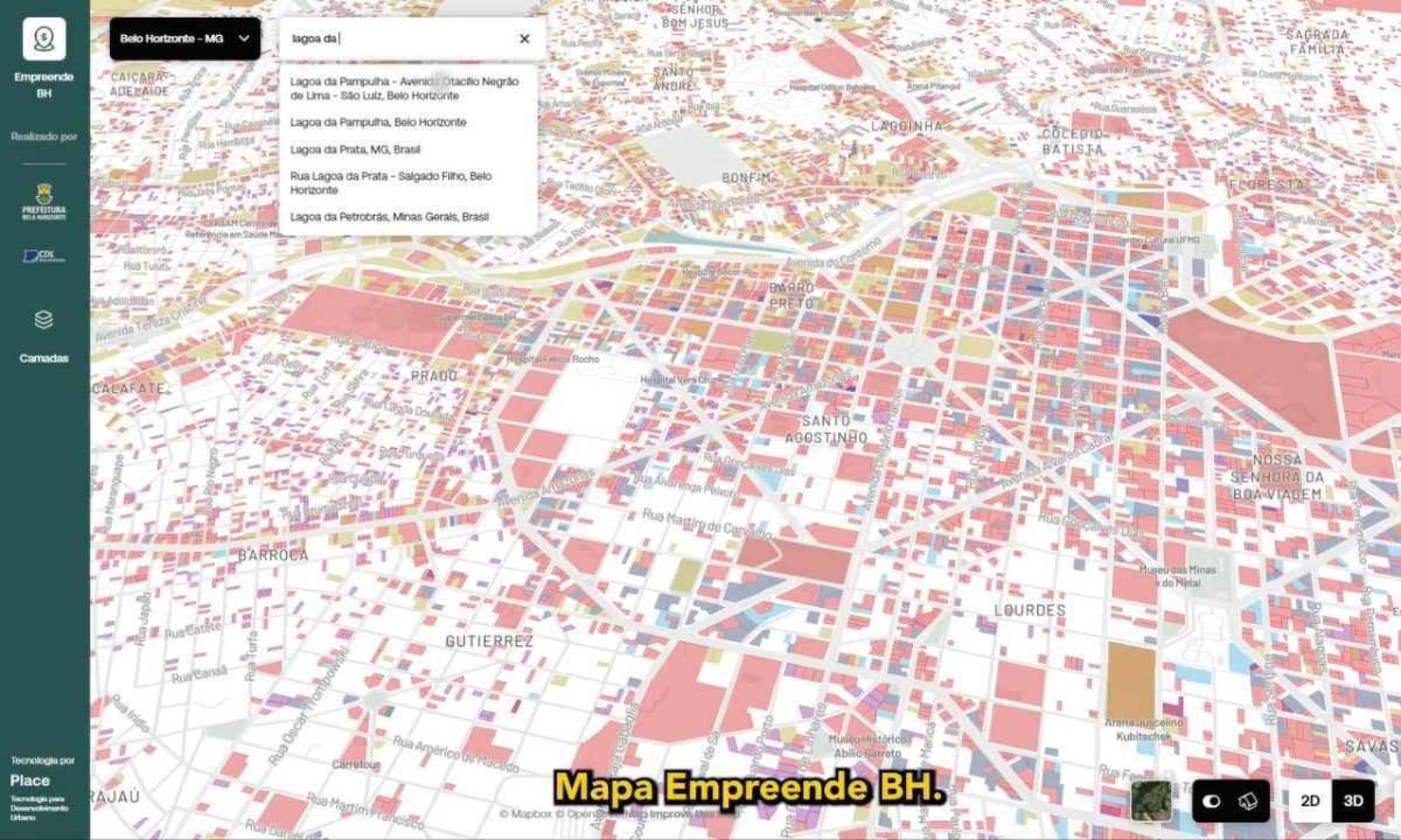 Mapa Empreende BH