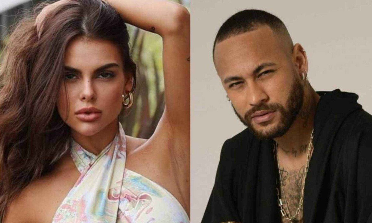 A modelo Amanda Kimberlly e o jogador Neymar -  (crédito: Reprodução)