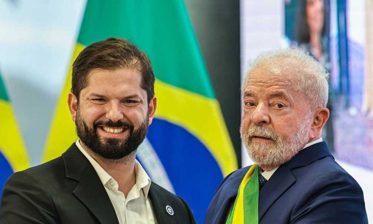 Presidente Luiz Inácio Lula da Silva se reúne com Gabriel Boric, presidente do Chile, nesta segunda-feira -  (crédito: Ricardo Stuckert/PR)