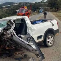 MG-260: Acidente de carro deixa um morto e três feridos no interior de MG - CBMMG/Divulgação