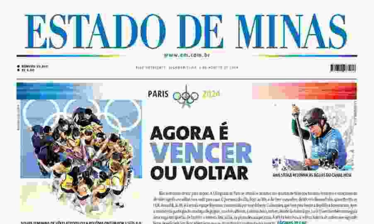  ESTADO DE MINAS -  (crédito: CAPA DO ESTADO DE MINAS)