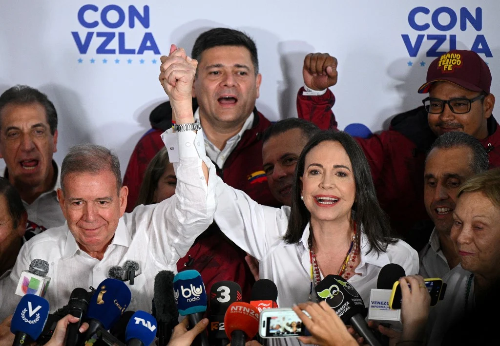 Edmundo González e María Corina Machado -  (crédito: Federico Parra/AFP )