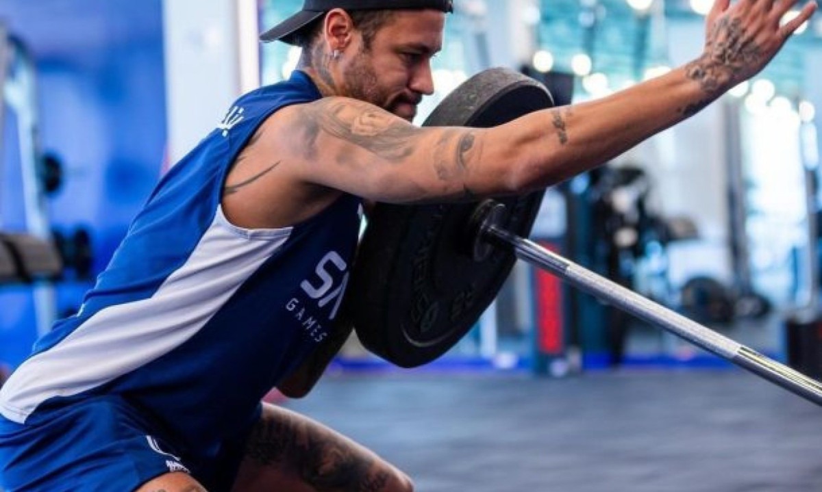 Neymar segue o seu trabalho de recondicionamento físico no CT do Al-Hilal -  (crédito: Foto: Reprodução / Instagram)