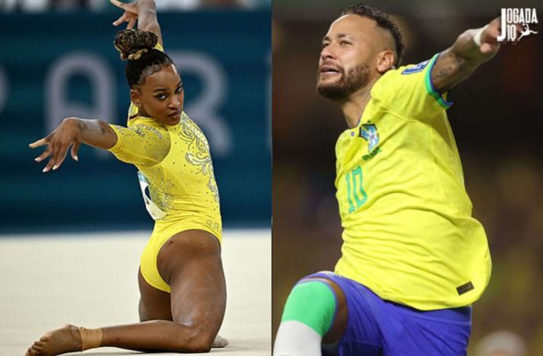 Neymar parabeniza Rebeca Andrade por ouro olímpico na ginástica