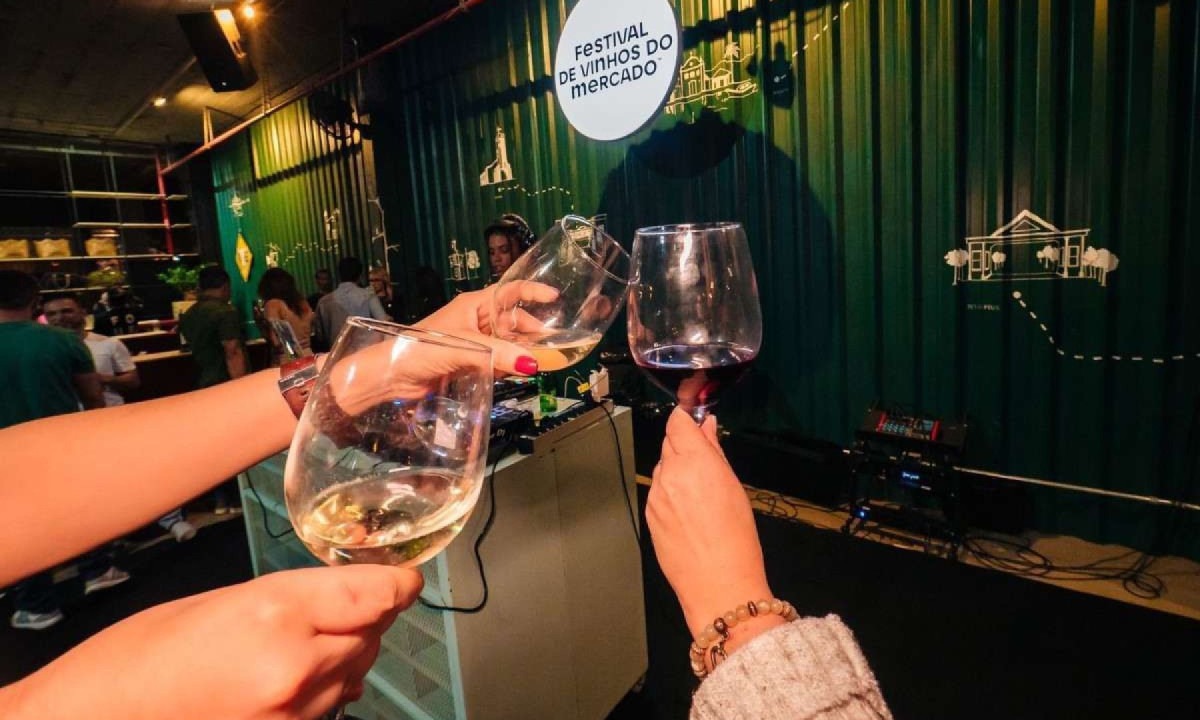 O Festival de Vinho acontece em BH até o dia 17 de agosto -  (crédito: Reprodução / Mercado novo)